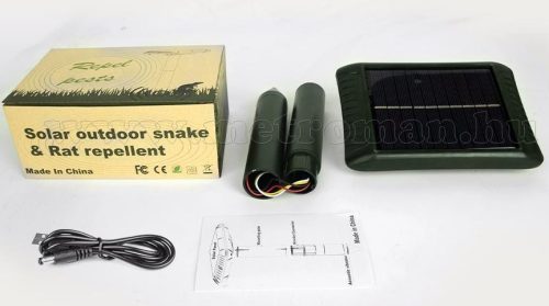 Napelemes vakondriasztó vibrációs és akusztikus riasztással M679V-DUAL-PRO