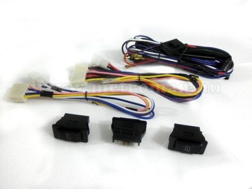 Univerzális elektromos ablakemelő szett, 2 ablakhoz, 2+1-es kapcsolószettel