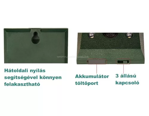 Falra szerelhető napelemes ultrahangos kisállatriasztó M68701A