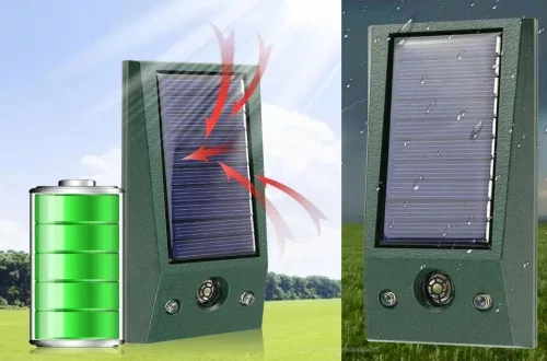 Falra szerelhető napelemes ultrahangos kisállatriasztó M68701A