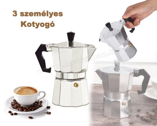 3 személyes kotyogós kávéfőző M7037