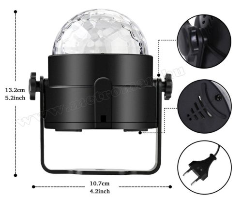 RGB LED Magic diszkó gömb M7056