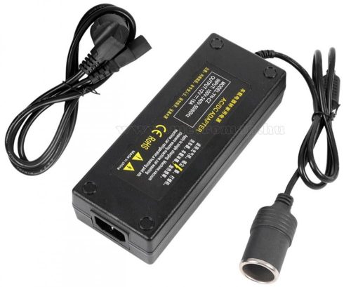 Hálózati adapter szivargyújtó aljzattal, 230/12V 15 Amper M7302