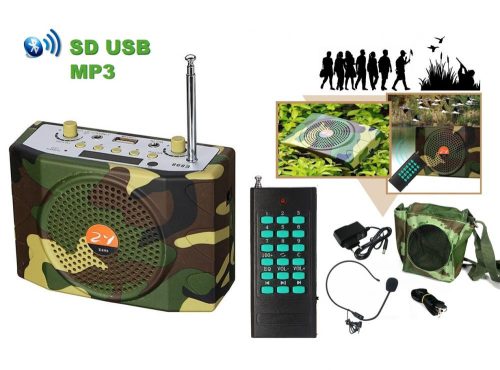 Hordozható Bluetooth kihangosító fejmikrofonnal, Vadhívó MP3 lejátszóval M73601A