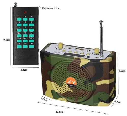 Hordozható Bluetooth kihangosító fejmikrofonnal, Vadhívó MP3 lejátszóval M73601A