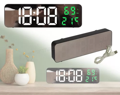 Digitális ébresztőóra hőmérséklet és páratartalom mérővel M7369Z