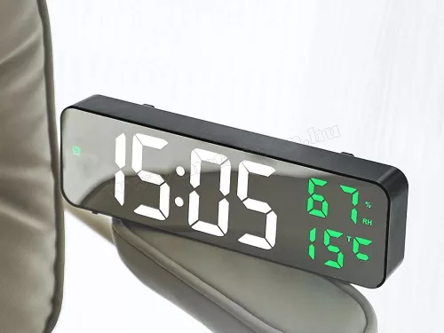 Digitális ébresztőóra hőmérséklet és páratartalom mérővel M7369Z