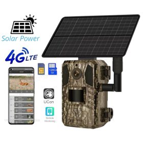   Napelemes 4G SIM kártyás vadkamera élőképpel és SD kártyás felvétellel Hunting M751-PRO-4G-EU