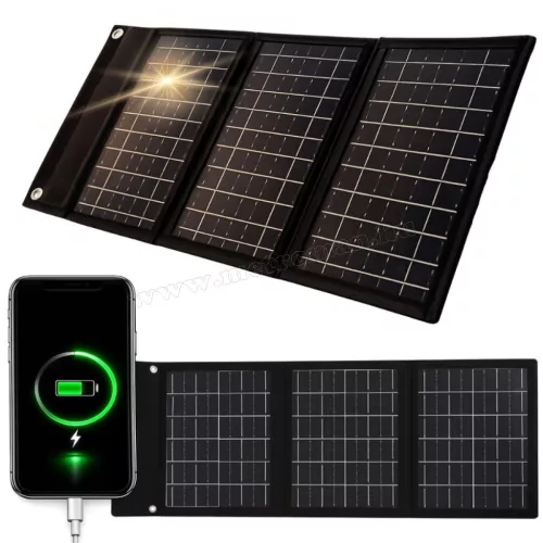 Összecsukható hordozható napelemes telefontöltő 5V 20Watt M7779-USB