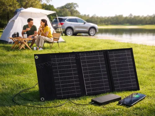 Összecsukható hordozható napelemes telefontöltő 5V 20Watt M7779-USB