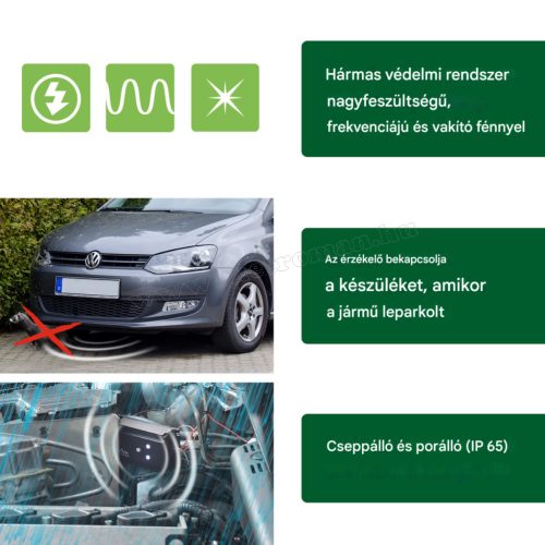 Elektrosokk nagyfeszültségű nyestriasztó autóba ultrahanggal Gardigo M78520