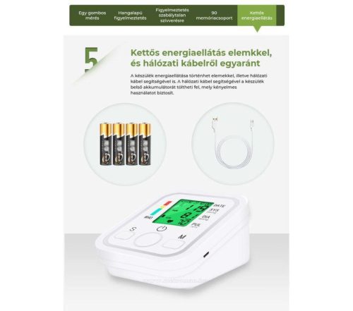 Felkaros digitális automata vérnyomásmérő Elite M800-HU