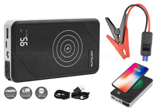 Autós indításrásegítő hordozható akkumulátor vezeték nélküli telefon töltő 81ALW01