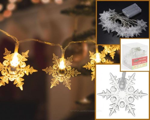 Elemes LED fényfüzér jégkristály M8217