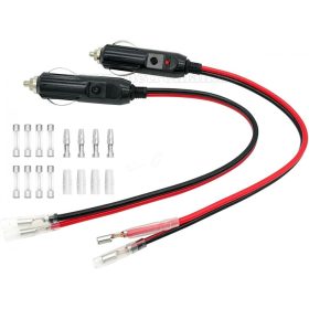   Nagyteljesítményű szivargyújtó csatlakozó kábellel és biztosítékkal 2 db-os csomag