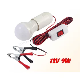   12 Voltos akkumulátorra csíptethető LED lámpa 12V 9W M86252