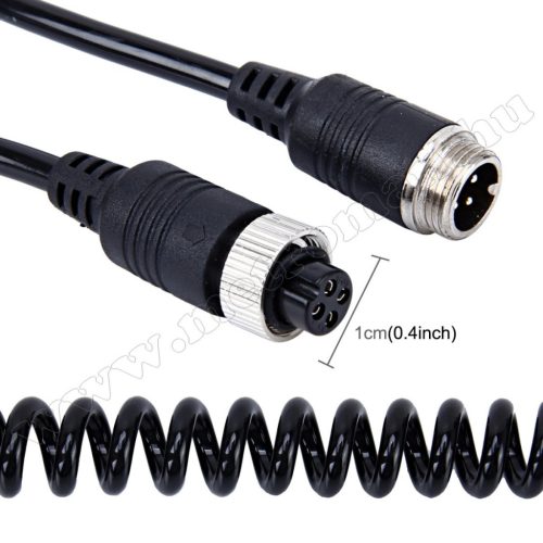 Targonca, Pótkocsi tolatókamera spirálkábel  4PIN 4 méter MM-8723