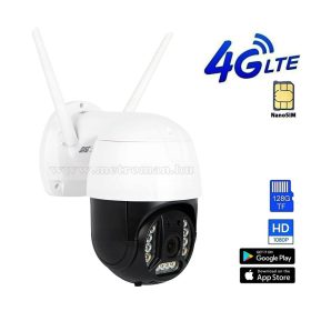   4G IP kamera, mobilnetes SIM kártyás kültéri biztonsági kamera M8799-2MP-4G-PTZ