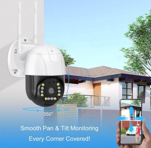 4G IP kamera, mobilnetes SIM kártyás kültéri biztonsági kamera M8799-2MP-4G-PTZ