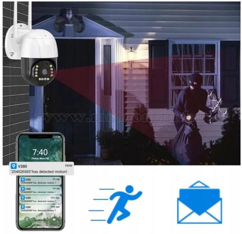 4G IP kamera, mobilnetes SIM kártyás kültéri biztonsági kamera M8799-2MP-4G-PTZ