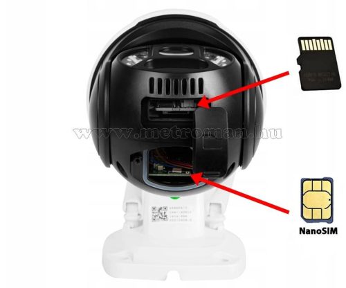 4G IP kamera, mobilnetes SIM kártyás kültéri biztonsági kamera M8799-2MP-4G-PTZ