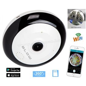   Vezeték nélküli Wifi IP kamera 360 fokos panoráma megfigyelő kamera M8808-2MP