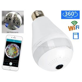   Lámpaizzóba rejtett kamera vezeték nélküli Wifi IP kamera 360 fokos látószöggel M8809SPY-2MP