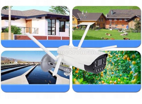 4G IP kamera, mobilnetes SIM kártyás kültéri biztonsági kamera M8814-2MP-4G-LTE