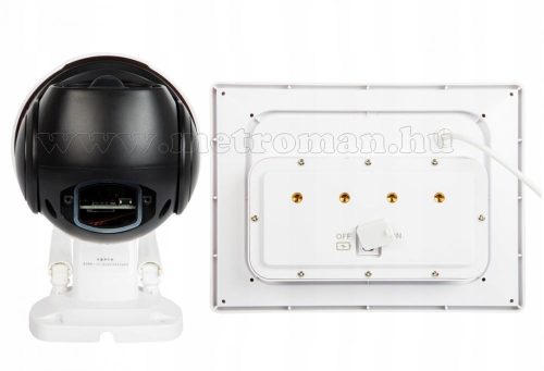 Napelemes 4G IP kamera, mobilnetes SIM kártyás kültéri biztonsági kamera M8815-2MP-4G-PTZ-SOLAR