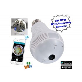   Lámpaizzóba rejtett kamera vezeték nélküli Wifi IP kamera 360 fokos látószöggel M8819SPY-3MP