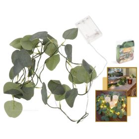   Karácsonyi elemes LED dekoráció Leveles fényfüzér M8934A