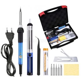   Forrasztópáka hőfokszabályzással és 6 db cserélhető páka heggyel műanyag táskában M908H