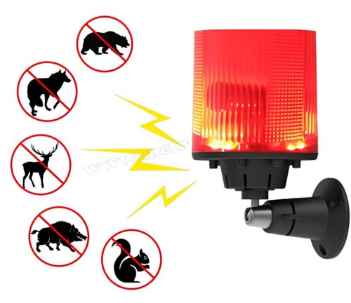 Napelemes vadriasztó Fény és Hangriasztással, Éjszakai üzemmóddal M911L-Solar