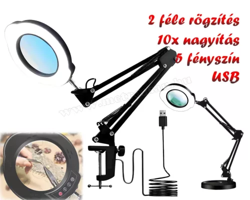 Nagyítós asztali lámpa LED világítással M9220