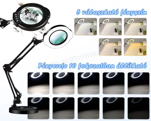 Nagyítós asztali lámpa LED világítással M9220