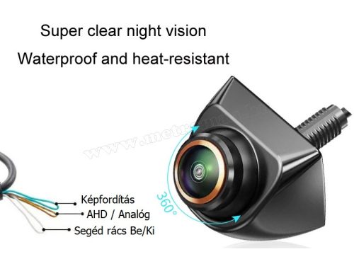 Nagylátószögű AHD tolatókamera M92601-AHD
