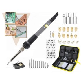   Forrasztópáka hőfokszabályzással Pirográf faégető készülék sablonokkal M936H