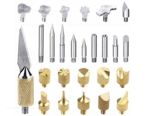 Forrasztópáka hőfokszabályzással Pirográf faégető készülék sablonokkal M936H