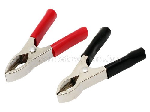 Akkumulátor csipesz szett, Negatív és Pozitív,  30 Amper