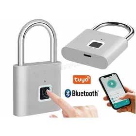   Bluetooth ujjlenyomatos okos lakat Tuya Smart APP vezérléssel M9801B-FP-BT Szürke
