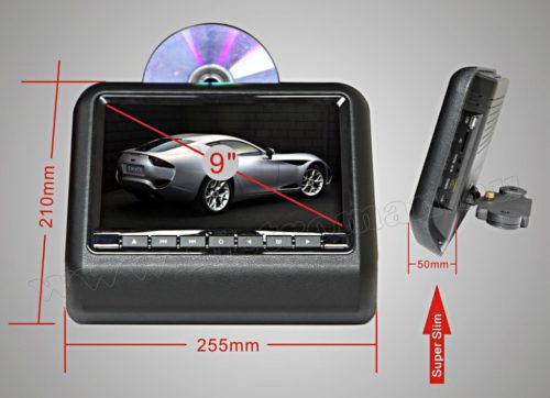 Autós fejtámla LCD monitor DVD/USB/SD MP3 és Multimédia lejátszó MM-9917N