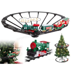   Elemes zenélő világító karácsonyfára szerelhető kisvasút MA00352