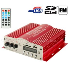   Autós MP3 erősítő, USB/SD/AUX bemenettel és FM rádióval Mlogic MA-200