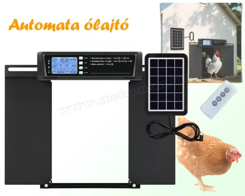 Napelemes kétszárnyú automata csirkeól ajtó MA265D