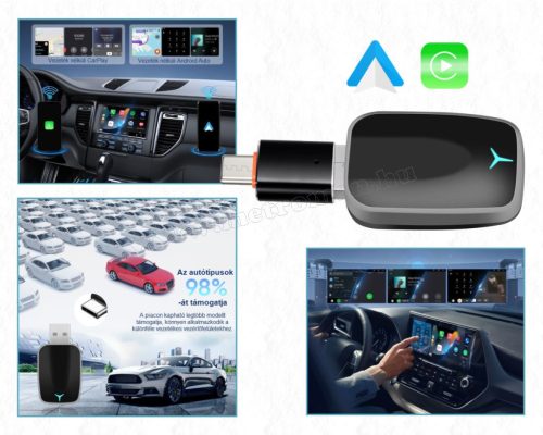 Vezeték nélküli CarPlay és Android Auto adapter MA4184