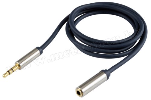 Audió kábel, 3.5 mm sztereó Jack fém dugó 3.5 mm sztereó Jack fém aljzat A54-2.5M