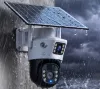 Napelemes WiFi kültéri kamera 2x4MP Dual Cam, vezeték nélküli forgatható PTZ kamera, MA601W V380 PRO