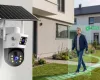 Napelemes WiFi kültéri kamera 2x4MP Dual Cam, vezeték nélküli forgatható PTZ kamera, MA601W V380 PRO