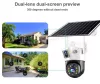 Napelemes WiFi kültéri kamera 2x4MP Dual Cam, vezeték nélküli forgatható PTZ kamera, MA601W V380 PRO