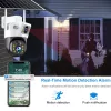 Napelemes WiFi kültéri kamera 2x4MP Dual Cam, vezeték nélküli forgatható PTZ kamera, MA601W V380 PRO